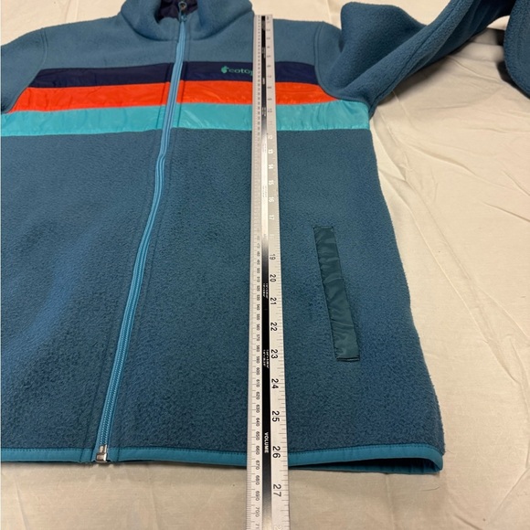 Cotopaxi Blue Fleece Jacket with Colorful Stripes - Picture 3 of 4